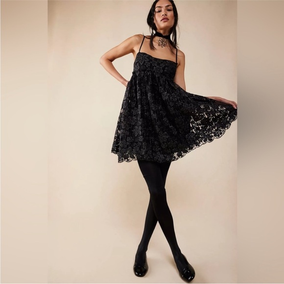 Free People Dresses & Skirts - Free People All That Glitters Mini Dress in Black Size S